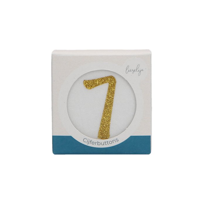GOLD NUMBER BUTTONS FOR BIRTHDAY CROWN 7, 8, 9, 10