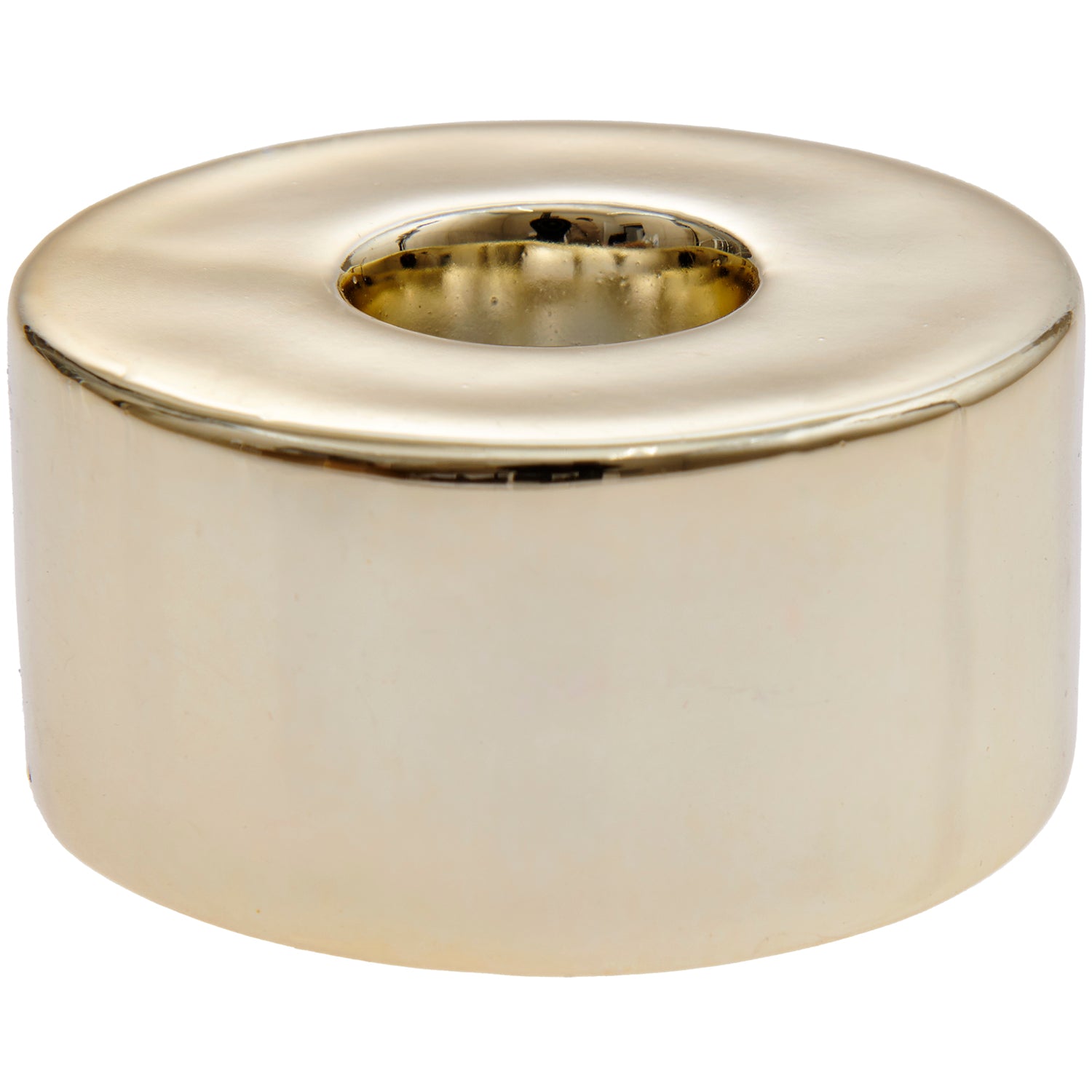 LARGE CERAMIC CANDLE HOLDER | GOLD