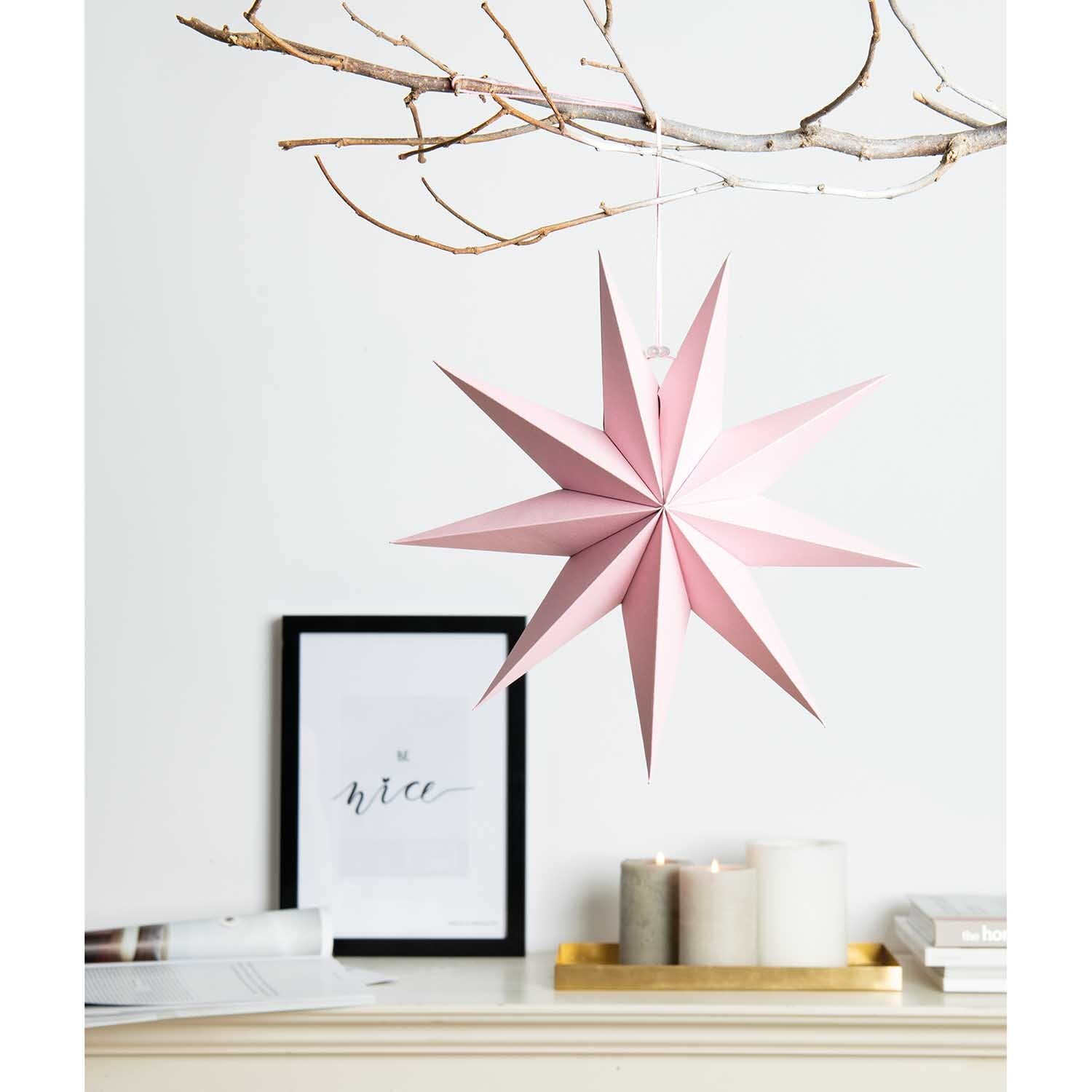 9 POINT PAPER STAR | PALE PINK SMALL - OTHERLETTERS