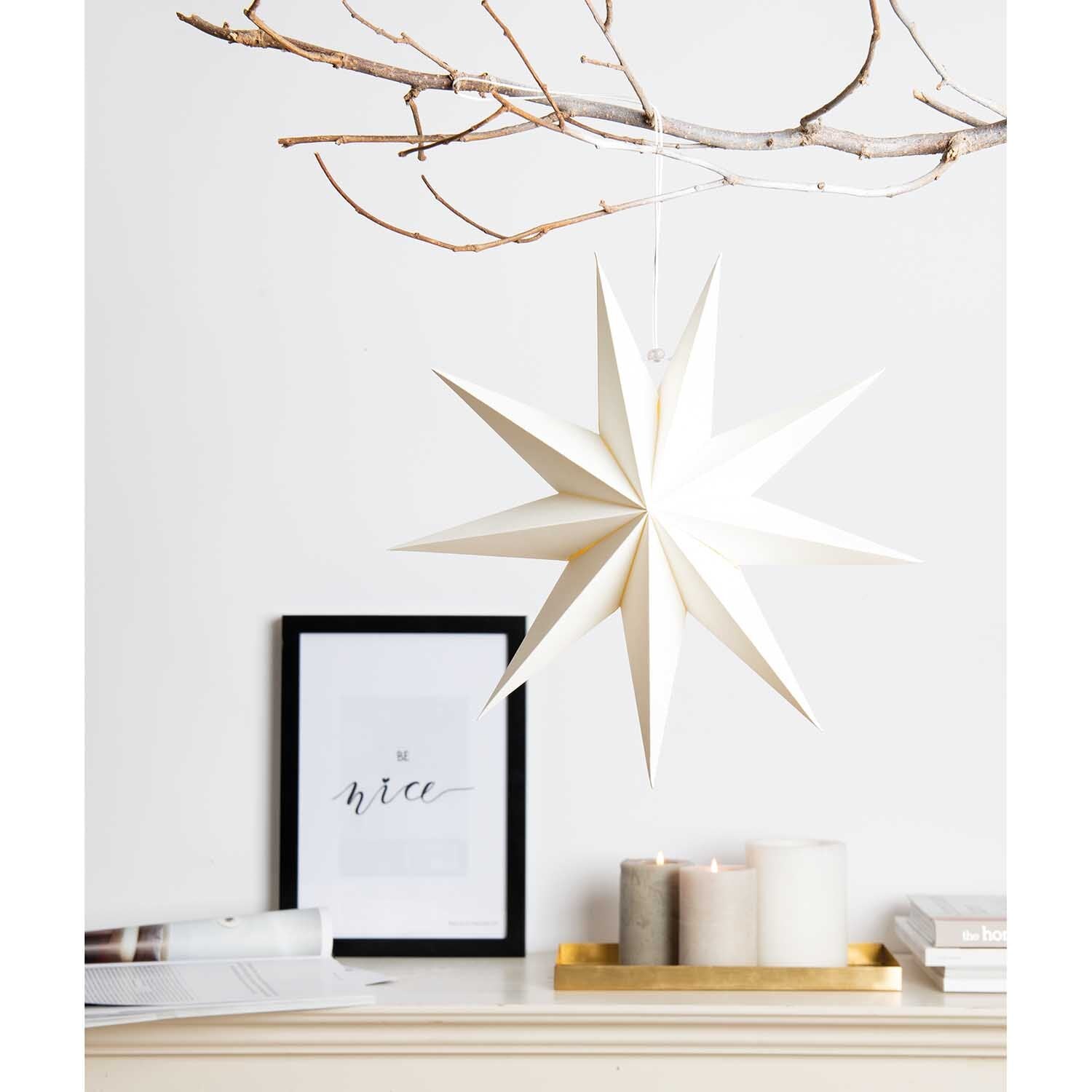 9 POINT PAPER STAR | WHITE SMALL - OTHERLETTERS