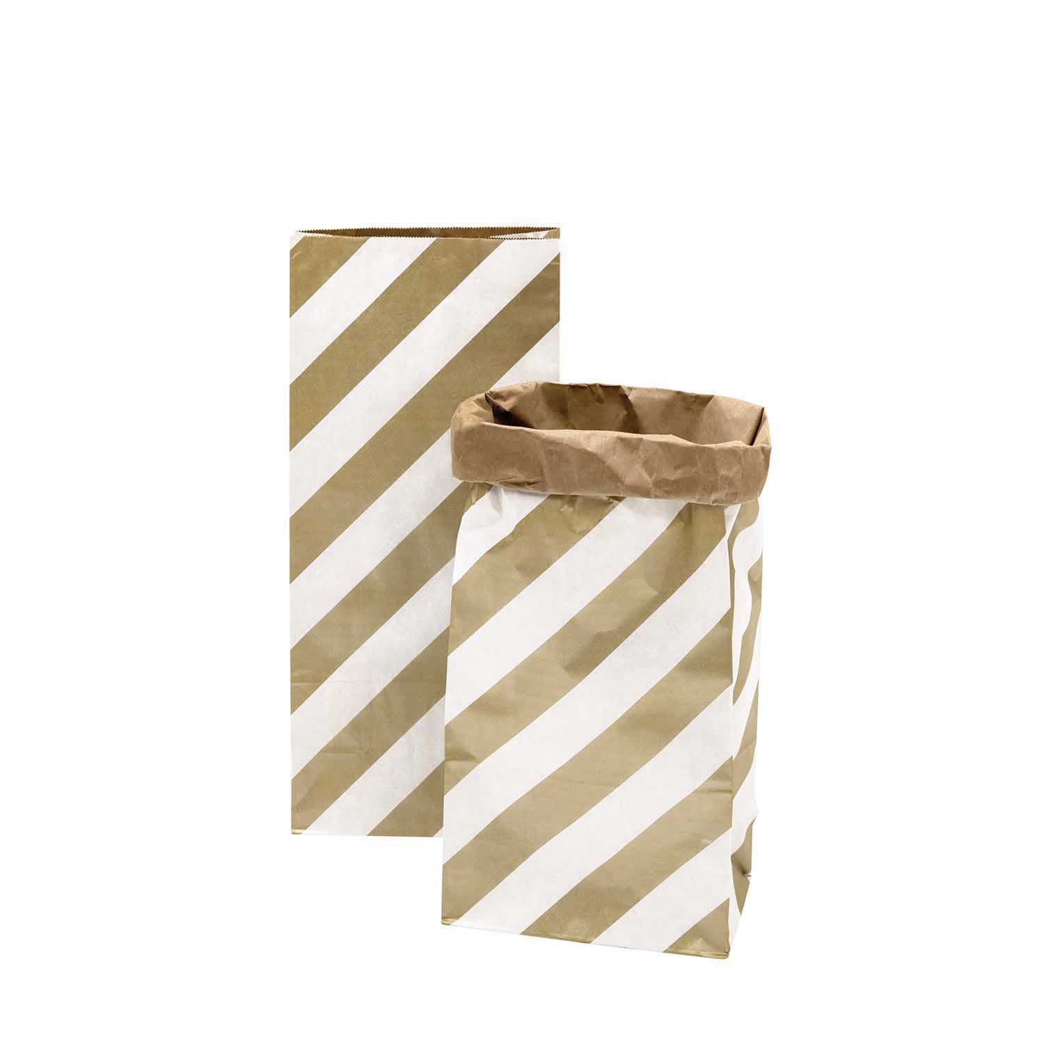 GOLD STRIPES BLOCK BOTTOM BAG | M