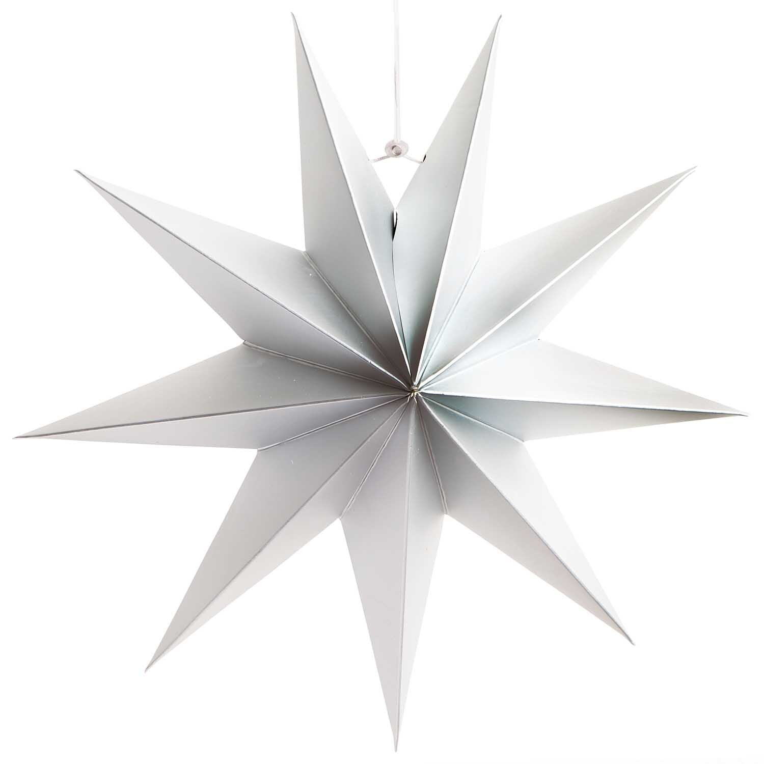 9 POINT PAPER STAR | MATT SILVER SMALL