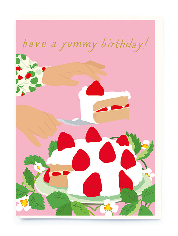 STRAWBERRY CAKE | CARD BY NOI