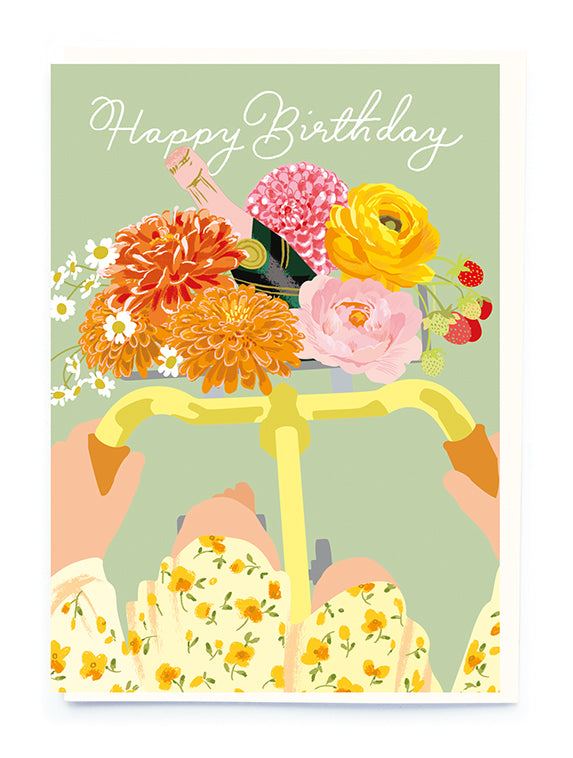 BICYCLE AND FLOWERS | CARD BY NOI