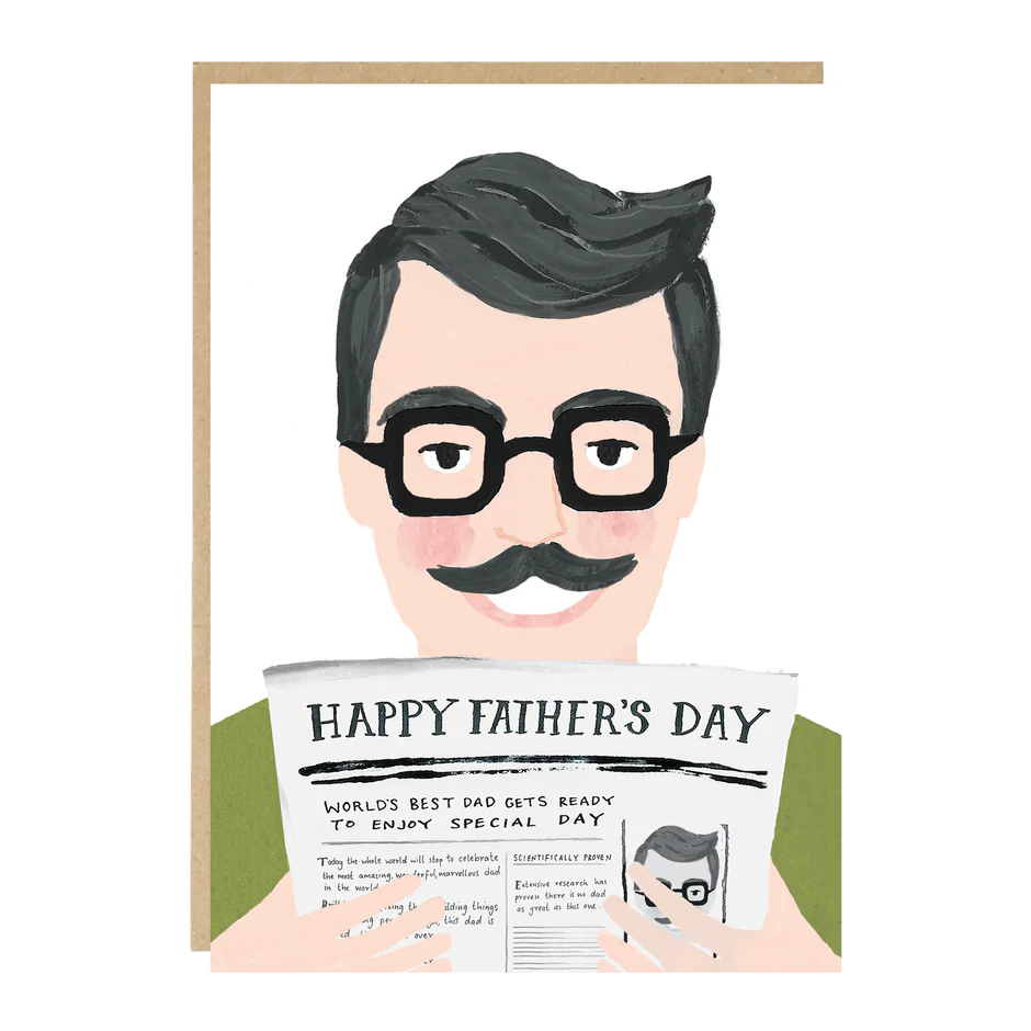 HAPPY FATHER'S DAY (STEPHEN READING THE PAPER | CARD BY JADE FISHER