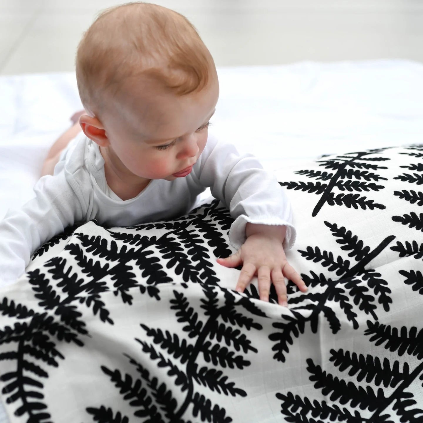 PLANT PRINT 3-PACK MUSLINS - for newborn to 4 month old babies | BY ETTA LOVES
