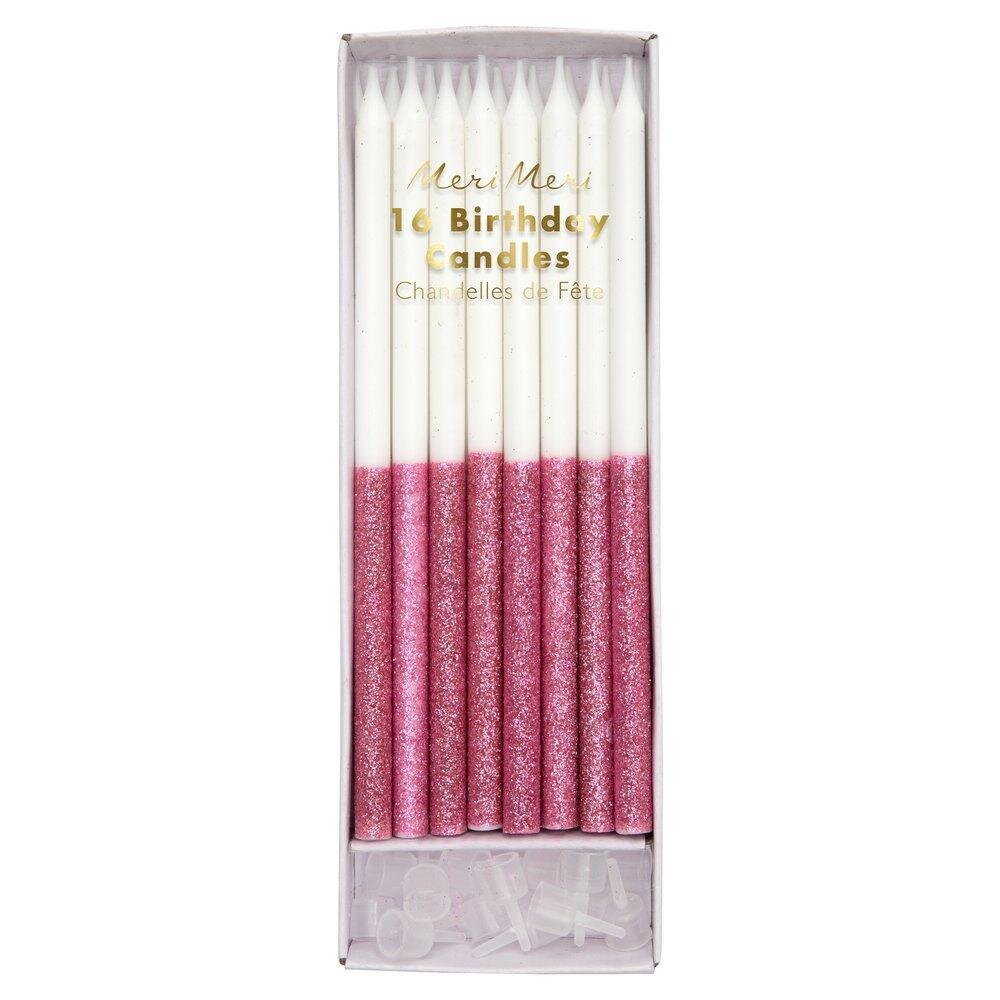 GLITTER DIPPED CANDLES | DUSKY PINK