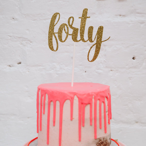 AGE (WORD IN NANCY FONT) | CAKE TOPPER