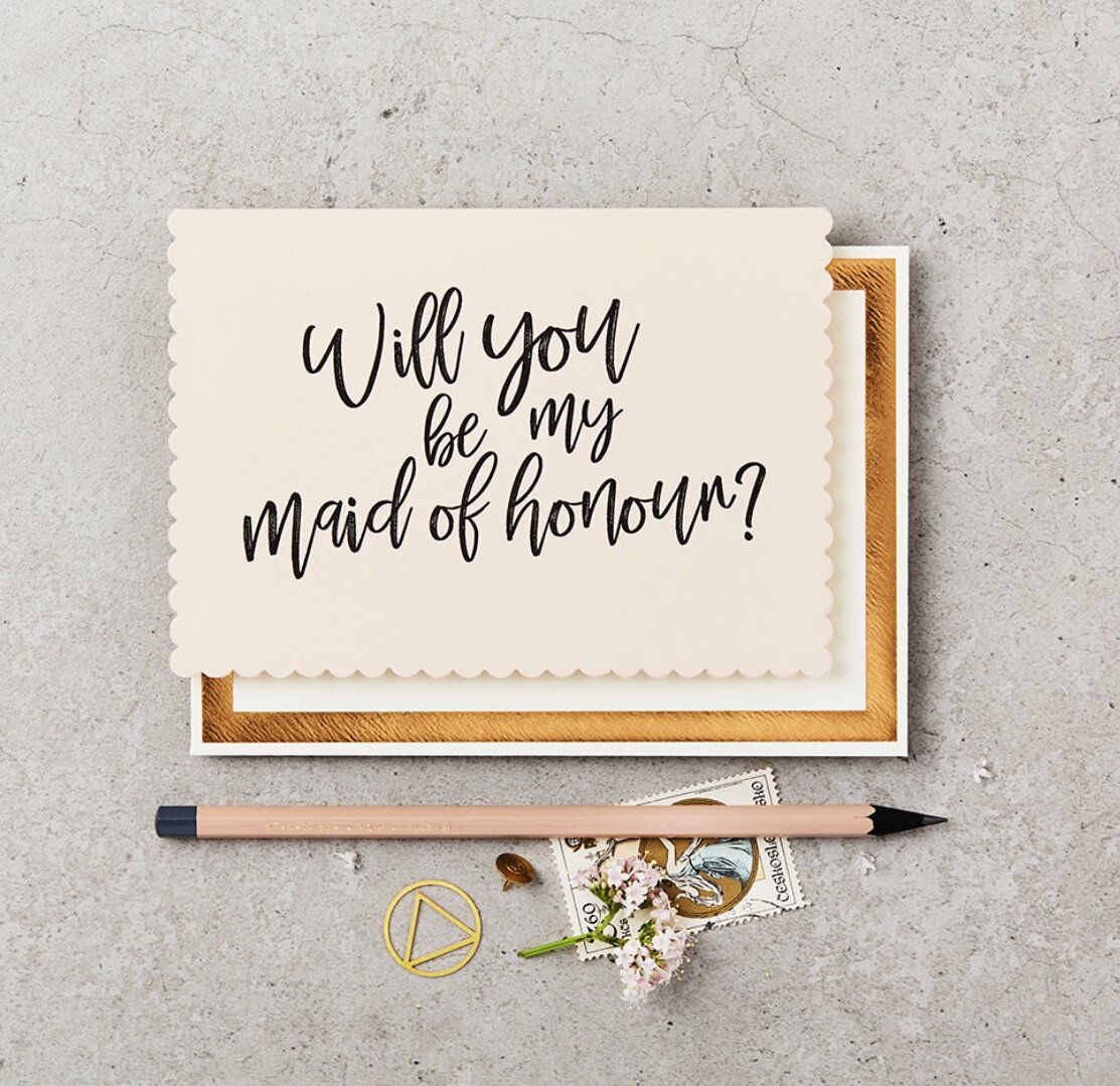 WILL YOU BE MY MAID OF HONOUR? | CARD BY KATIE LEAMON