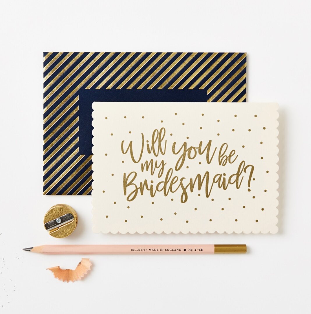 WILL YOU BE MY BRIDESMAID? (2 variants) | CARD BY KATIE LEAMON