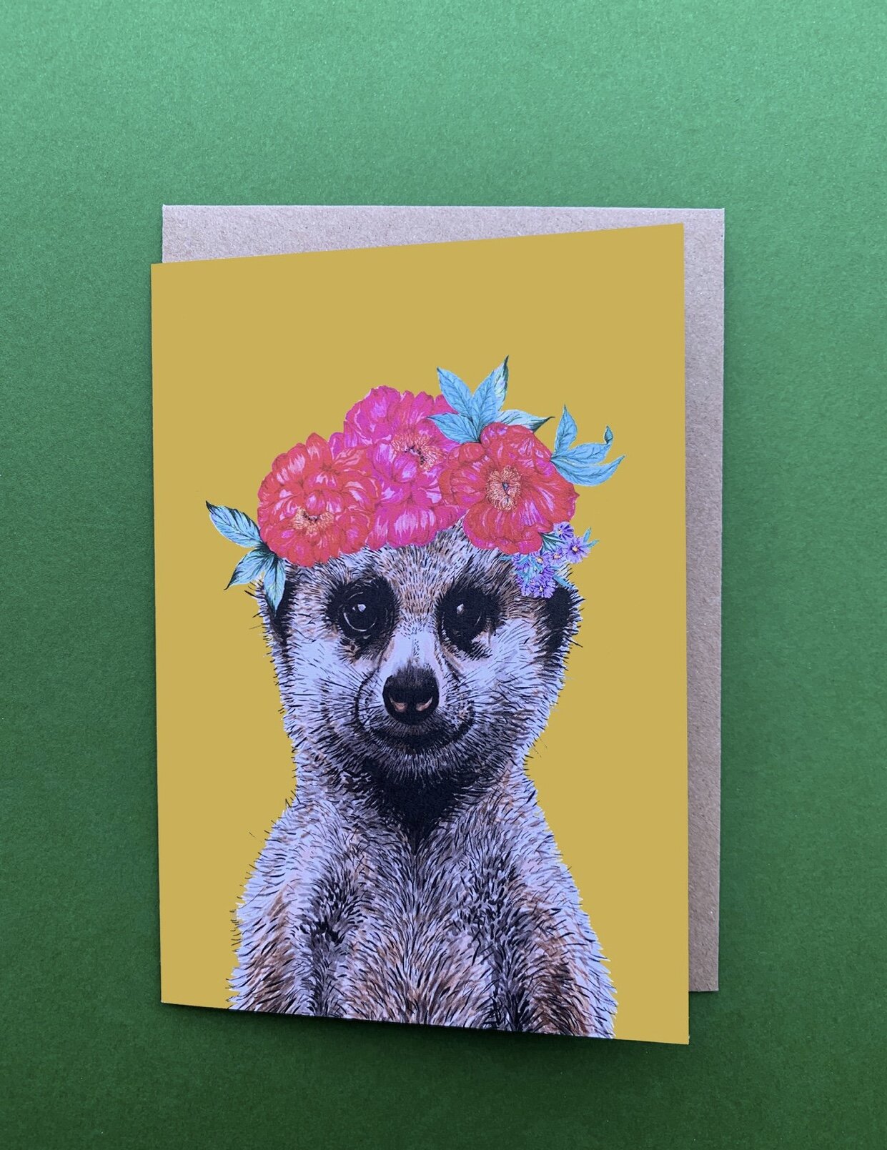 MEERKAT FLOWER CROWN YELLOW | CARD by MAX MADE ME DO IT