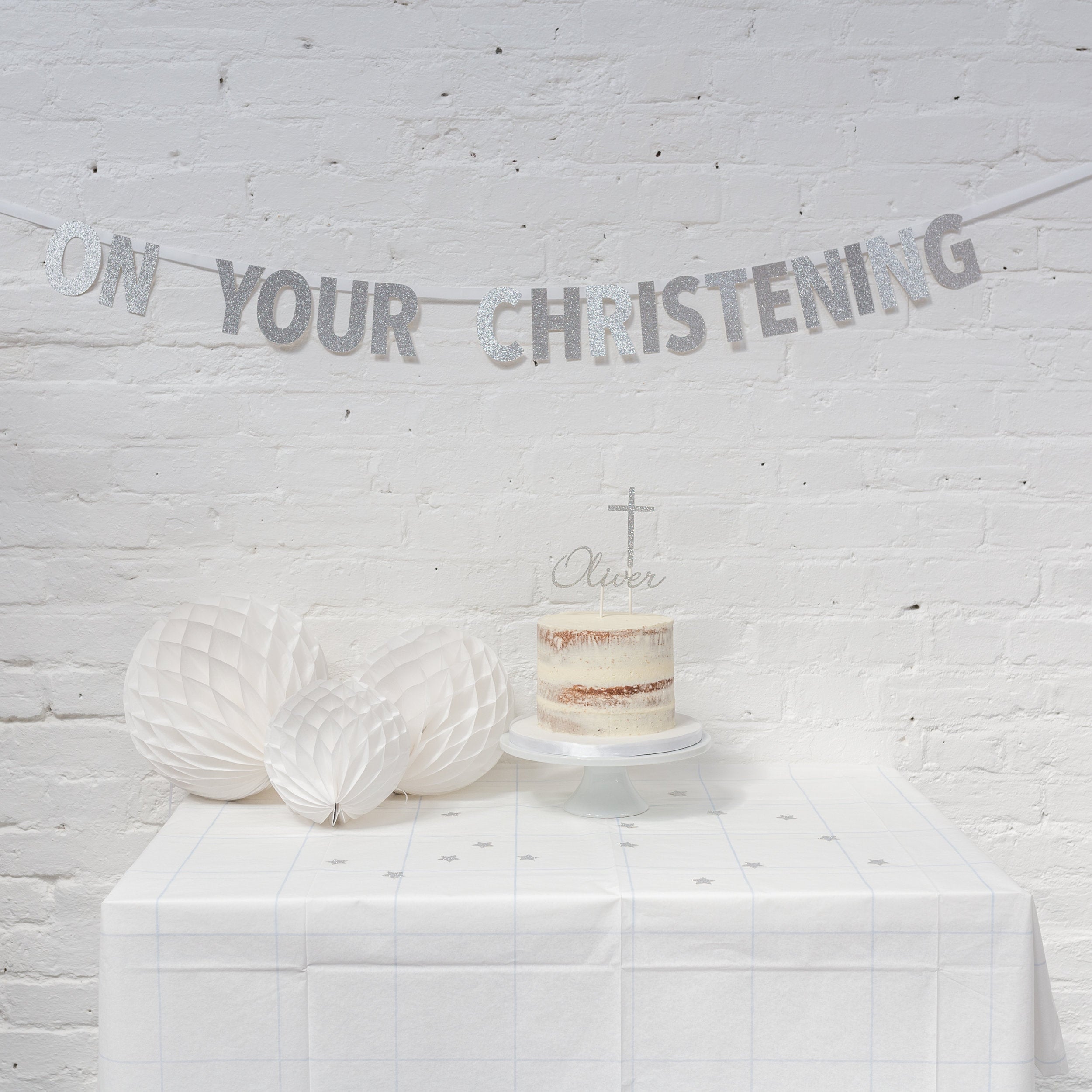 ON YOUR CHRISTENING PLUS SINGLE NAME| BANNER