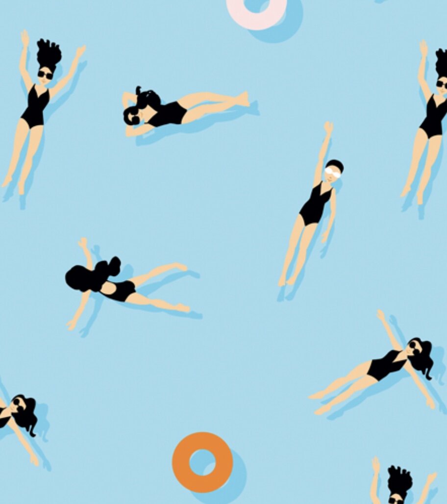 SWIMMERS GIFT WRAP (3 SHEETS)