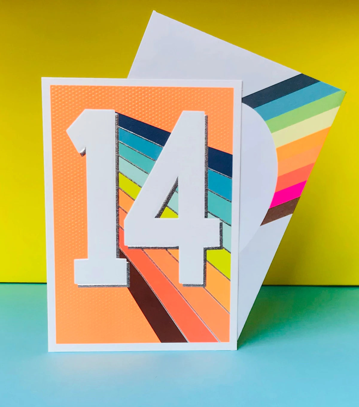 NEON ORANGE AGE 14 | CARD BY PAPER SALAD