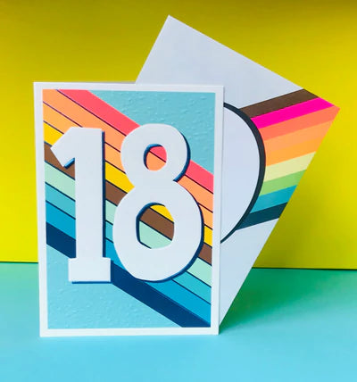 BRIGHT BLUE AGE 18 | CARD BY PAPER SALAD