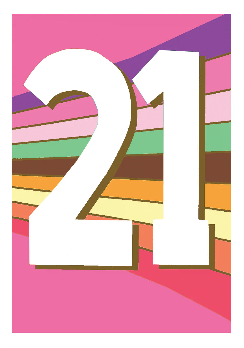 PINK 21 BIRTHDAY | CARD BY PAPER SALAD
