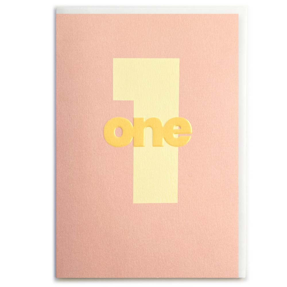 NUMBER 1 (YELLOW) | CARD BY ROSIE MADE A THING