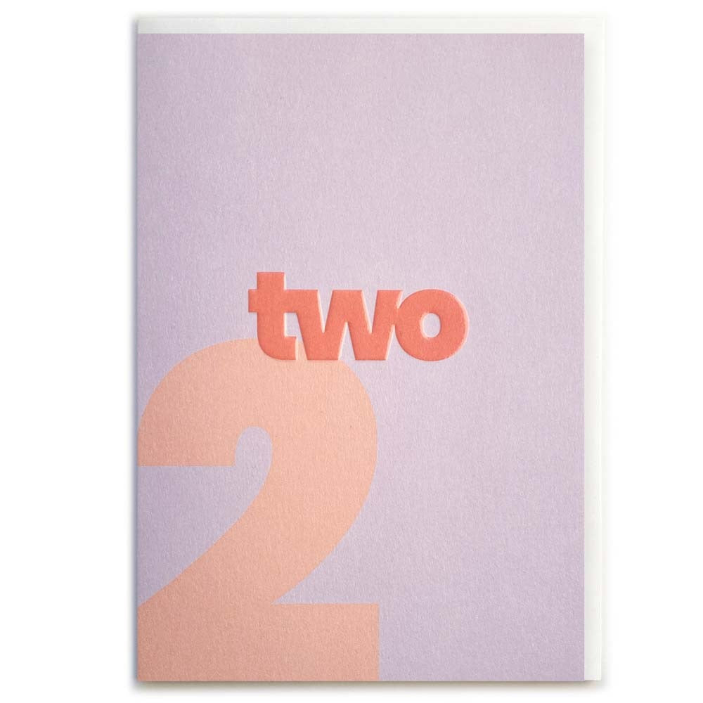 NUMBER 2 (PEACH) | CARD BY ROSIE MADE A THING