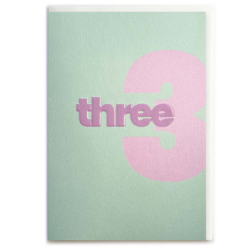 NUMBER 3 (LILAC) | CARD BY ROSIE MADE A THING