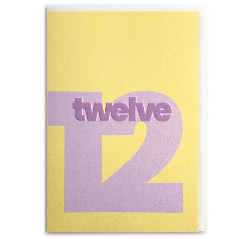 NUMBER 12 (LILAC) | CARD BY ROSIE MADE A THING