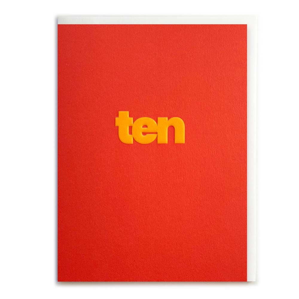 MINI TEN (ORANGE) | CARD BY ROSIE MADE A THING