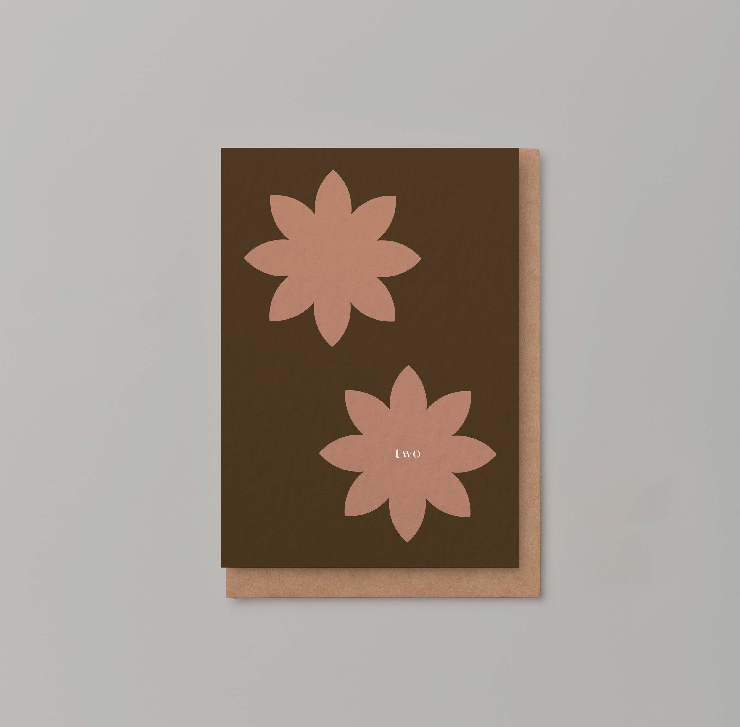 TWO FLOWERS BIRTHDAY CARD | CARD BY KINSHIPPED
