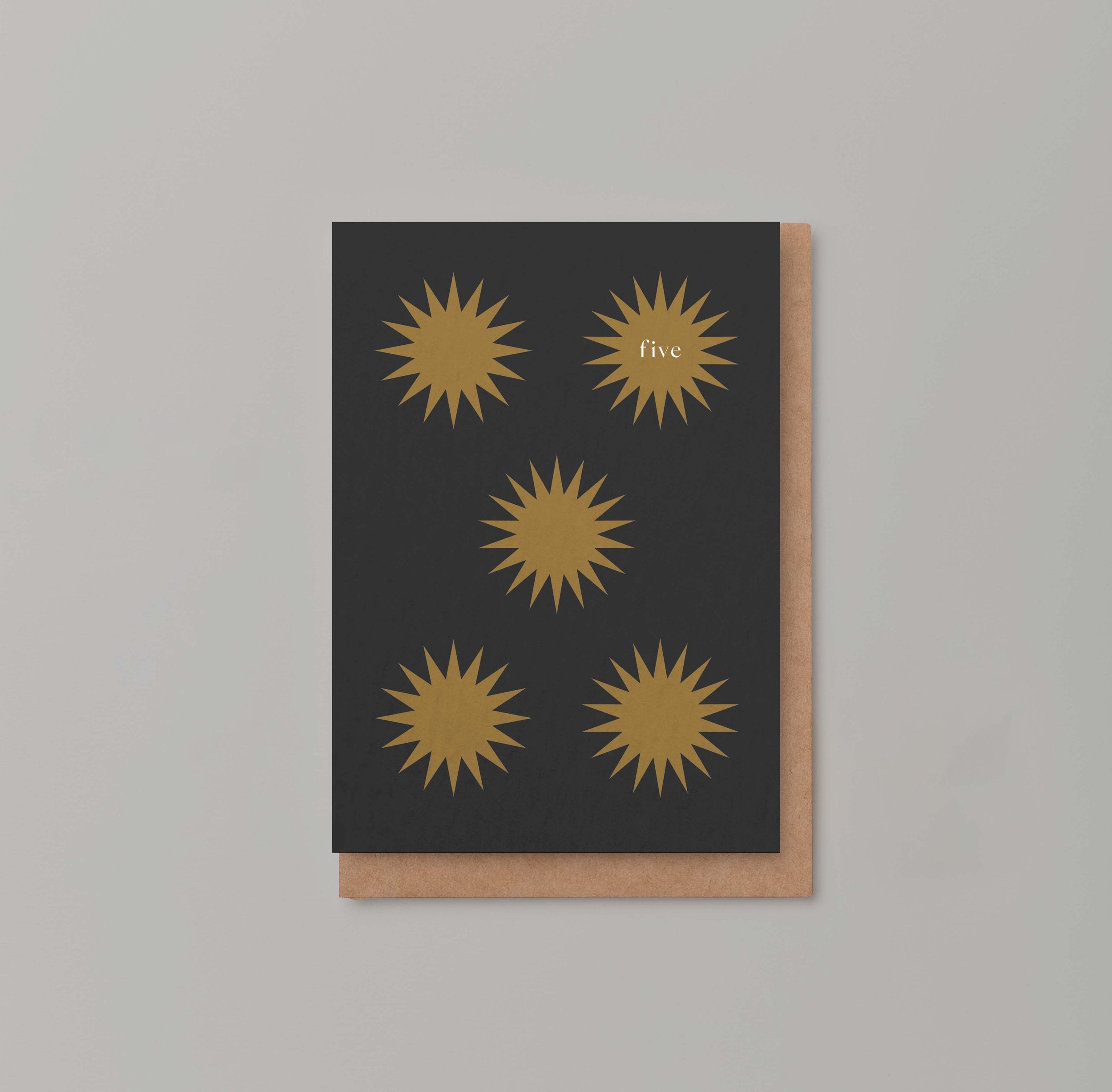 FIVE SUNS BIRTHDAY CARD | CARD BY KINSHIPPED