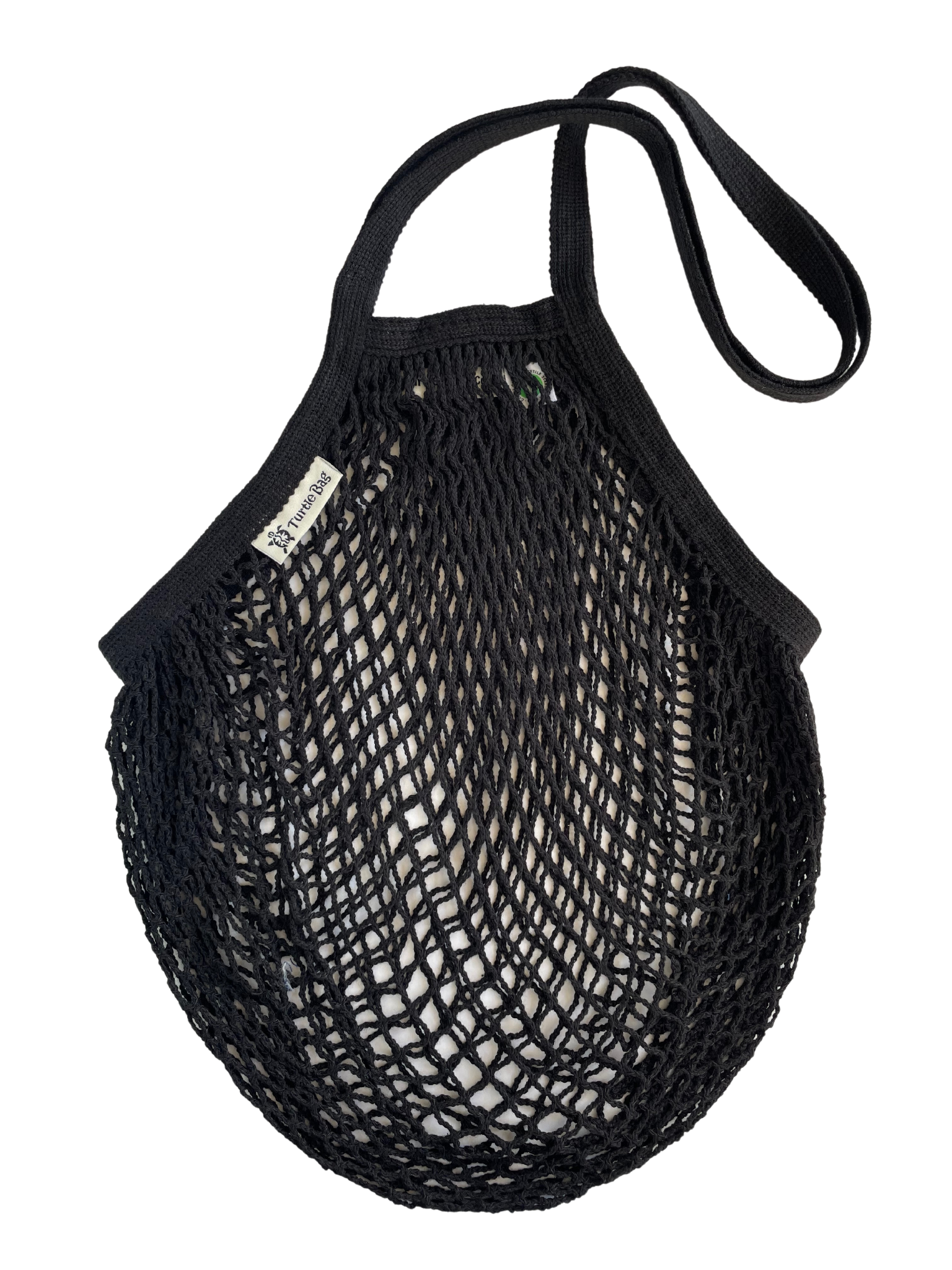 ORGANIC LONG HANDLE STRING BAG - BLACK