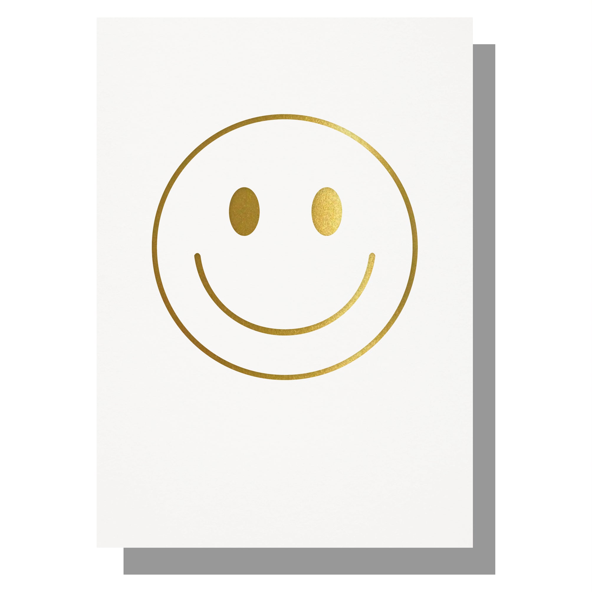 SMILEY FACE GOLD | CARD BY LUCKY INK