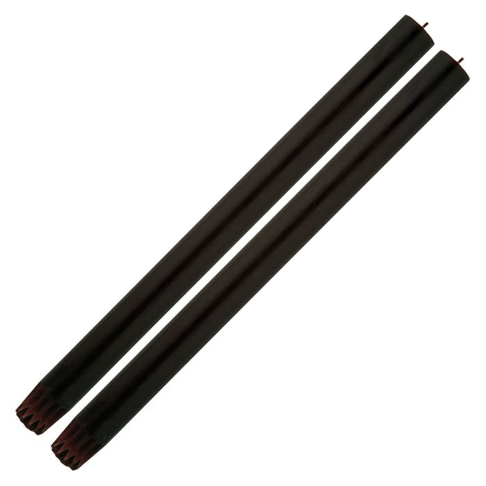 BLACK DINING CANDLES (PAIR)