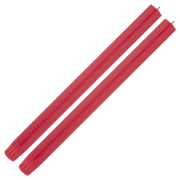 RED DINING CANDLES (PAIR)