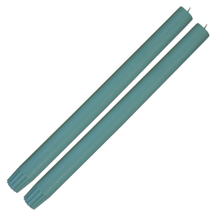 TURQUOISE DINING CANDLES (PAIR)