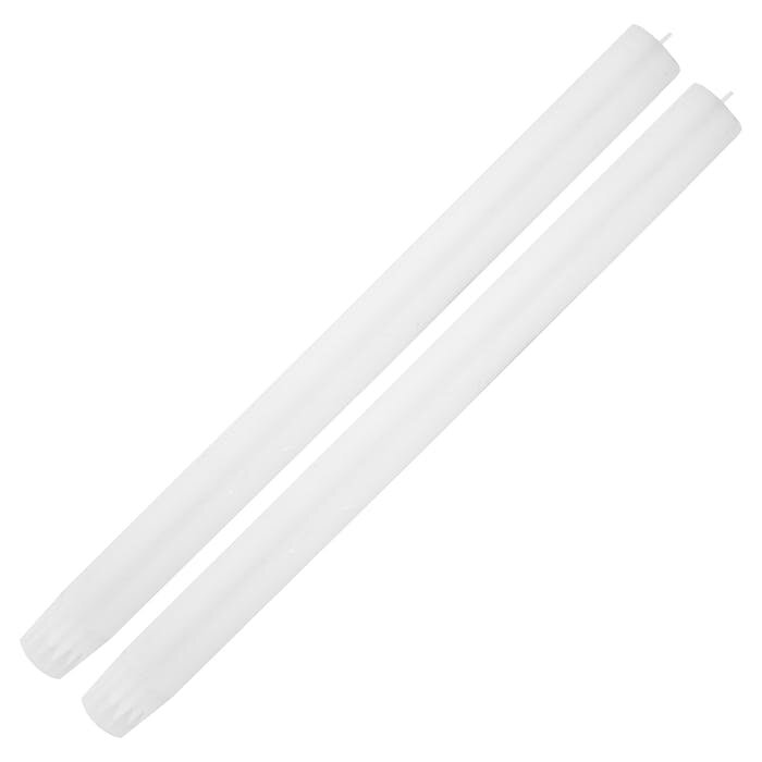 WHITE DINING CANDLES (PAIR)