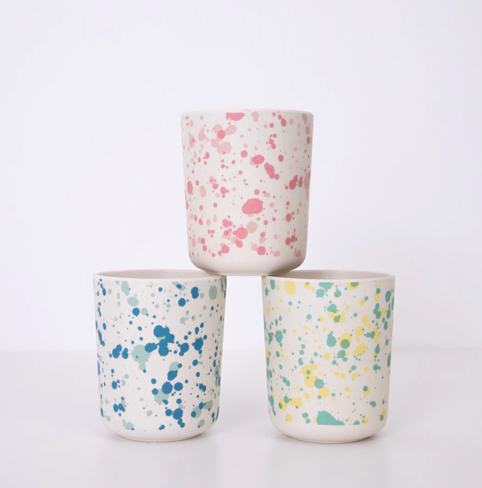 SPECKLED BAMBOO FIBRE CUP SET