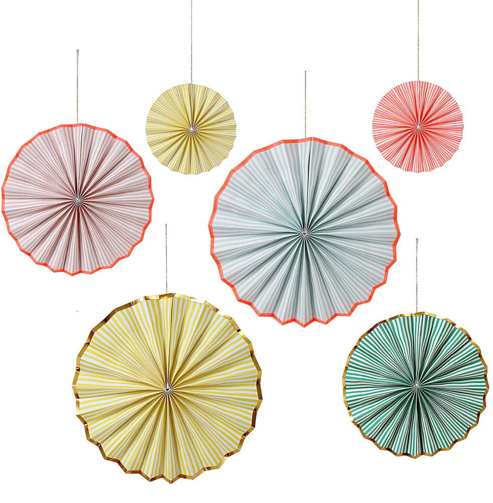 PASTEL & NEON STRIPE PINWHEELS