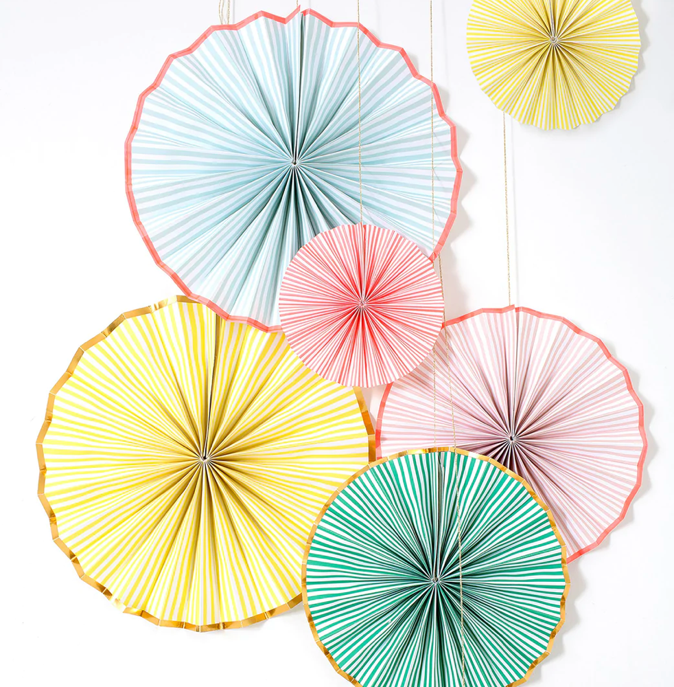 PASTEL & NEON STRIPE PINWHEELS