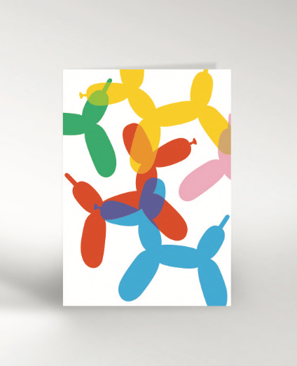 BALLOON DOGS | CARD BY DICKY BIRD