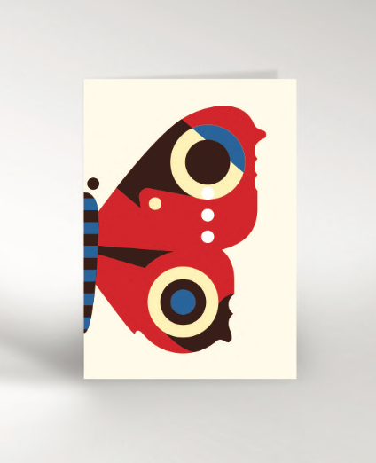 RED BUTTERFLY | CARD BY DICKY BIRD