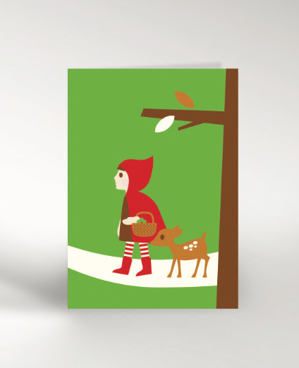 RED RIDING HOOD | CARD BY DICKY BIRD