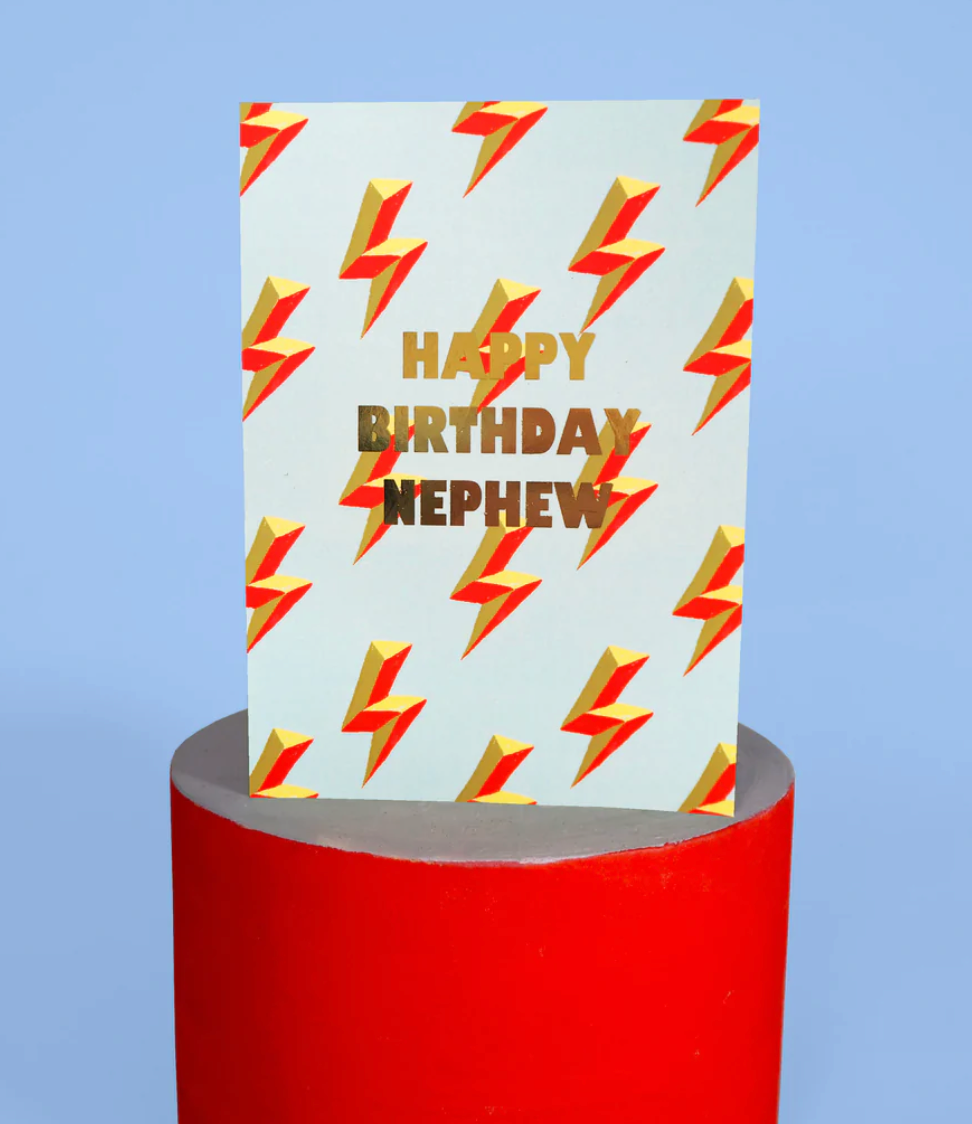 HAPPY BIRTHDAY NEPHEW LIGHTENING |CARD BY ELEANOR BOWMER