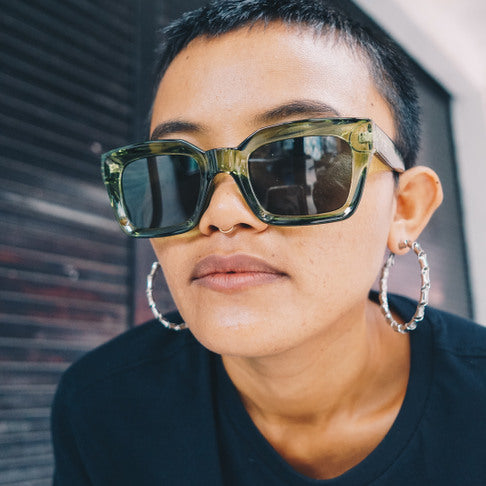 GREEN "ANNA" SUNGLASSES BY CHPO