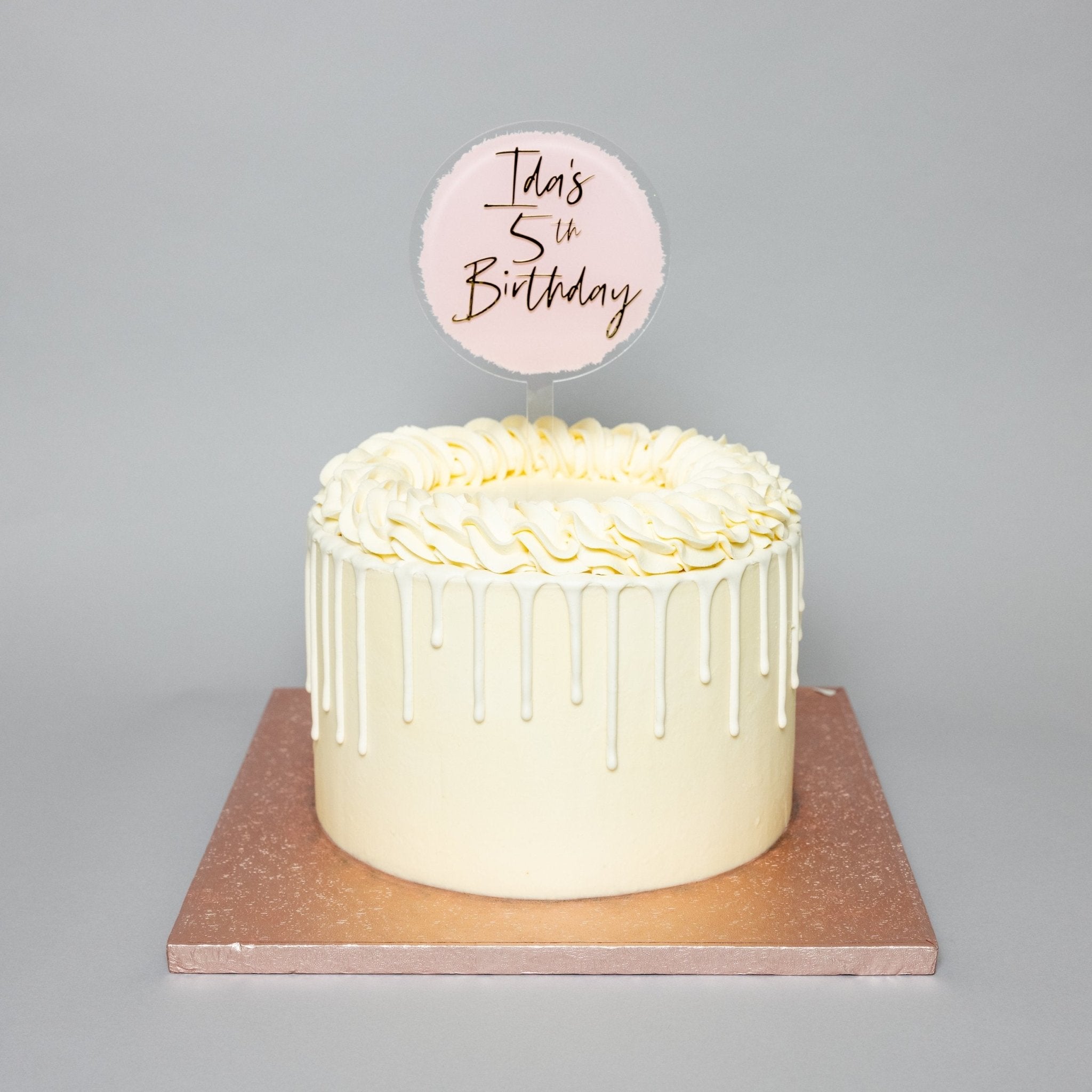 BESPOKE ACRYLIC CAKE TOPPER | CIRCLE - OTHERLETTERS