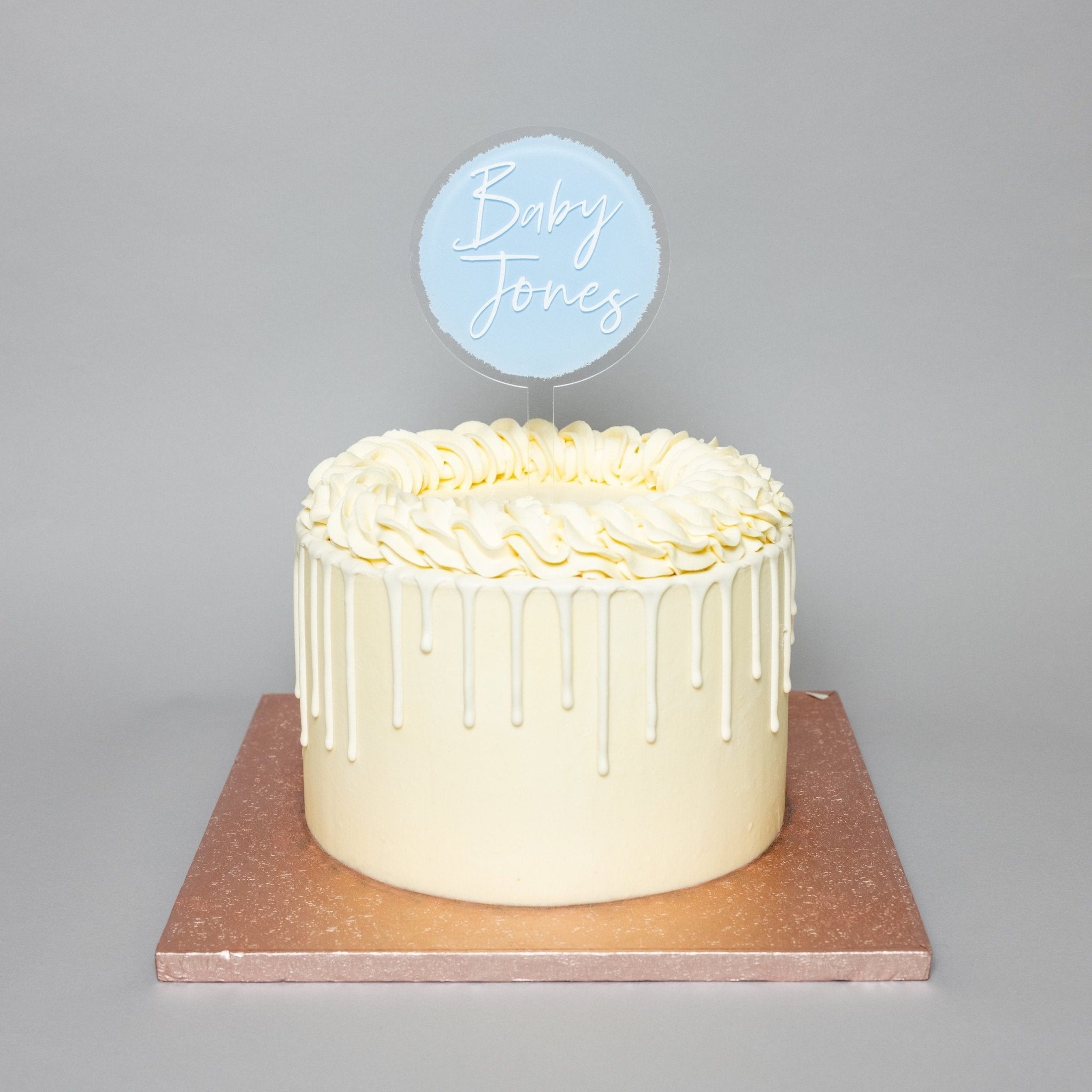 BESPOKE ACRYLIC CAKE TOPPER | CIRCLE - OTHERLETTERS