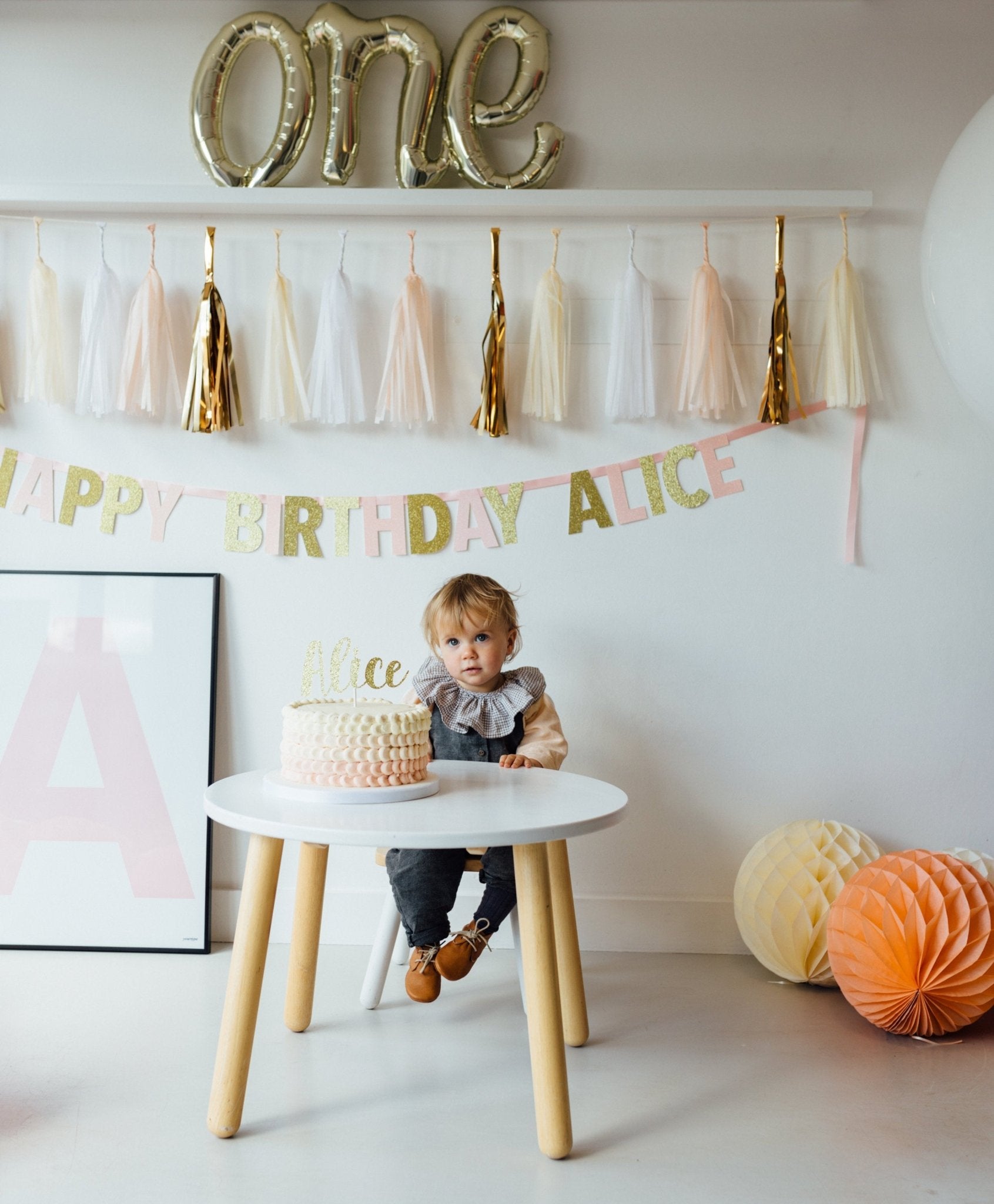 BESPOKE HAPPY BIRTHDAY [name] BANNER - 2 COLOURS - OTHERLETTERS