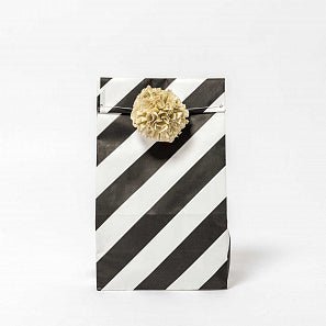 BLACK STRIPES BLOCK BOTTOM BAG | M - OTHERLETTERS