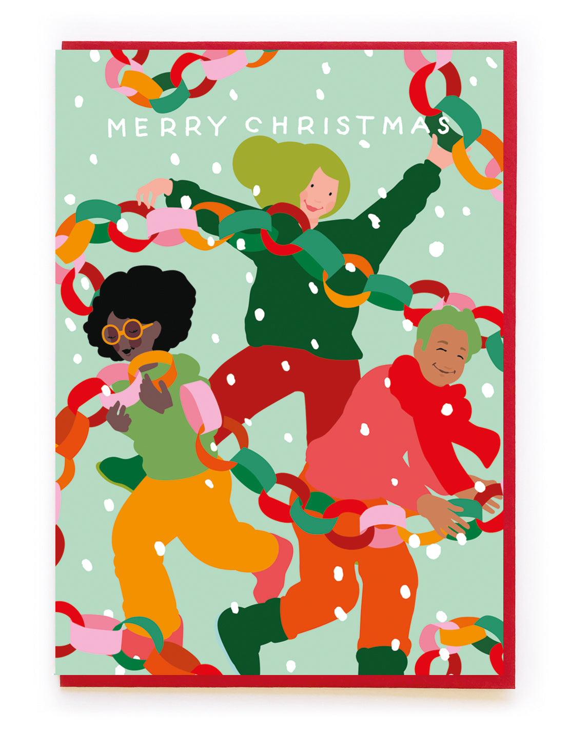 PAPER CHAINS MERRY CHRISTMAS | CARD BY NOI