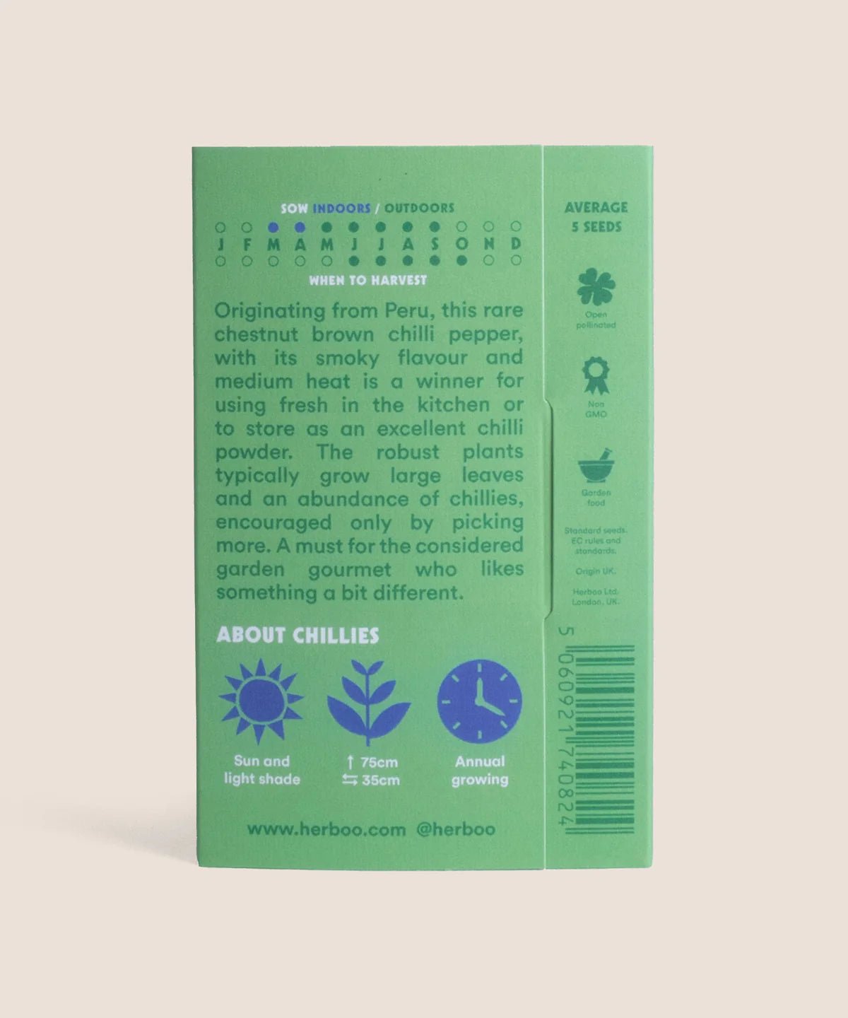 CHILLI PEPPER 'MACHU PICHU' SEEDS | HERBOO - OTHERLETTERS