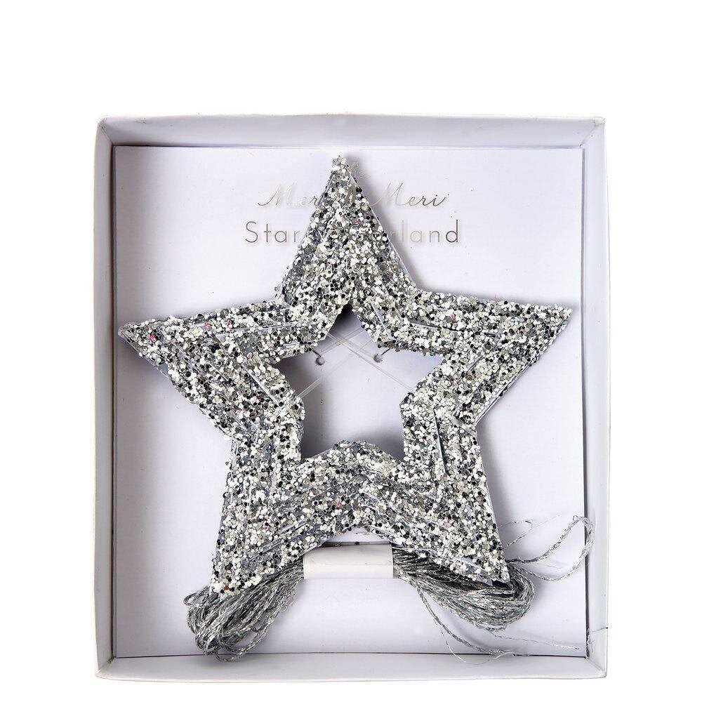 CHUNKY SILVER STAR GARLAND - OTHERLETTERS
