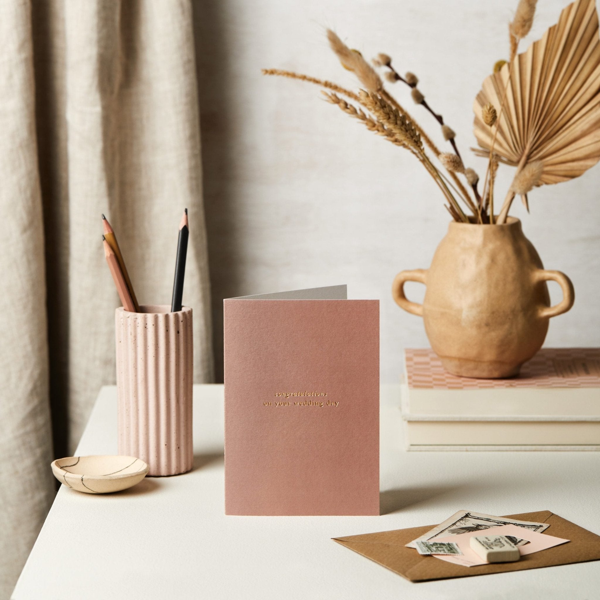 CONGRATULATIONS ON YOUR WEDDING DAY TERRACOTTA | CARD BY KATIE LEAMON - OTHERLETTERS