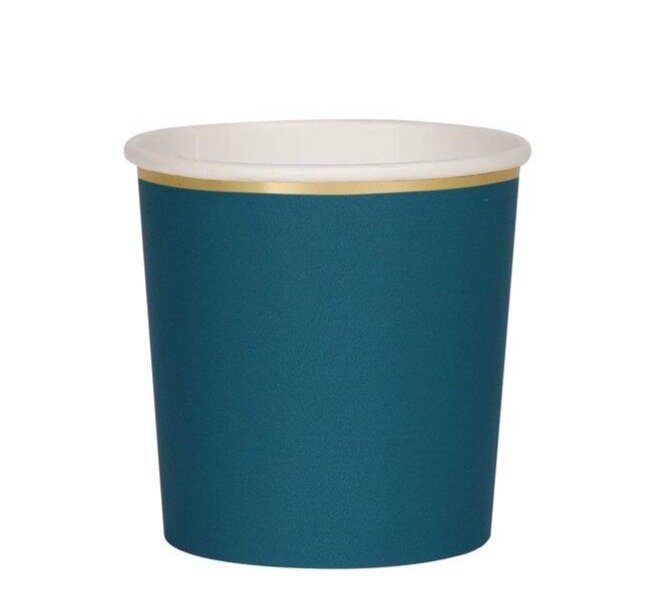DARK TEAL | PAPER CUPS - OTHERLETTERS